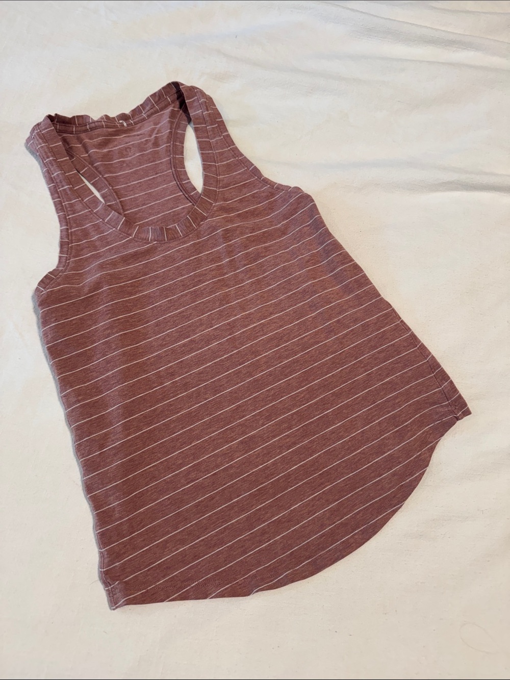 Lululemon Striped Mauve Racerback Tank Top - Women